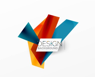 Arka plan soyut örtüşen şekiller. Duvar kağıdı afişi veya iniş sayfası için en düşük bileşim vektör ilüstrasyonuName