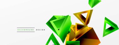 3d üçgen soyut arkaplan. Temel şekil teknolojisi ya da iş konsepti bileşimi. Duvar kağıdı, afiş, arkaplan veya iniş için moda tekno iş şablonu