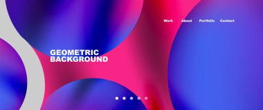 Flowing gradient colors and round elements and circles. Vector illustration for wallpaper, banner, background, leaflet, catalog, cover, flyer