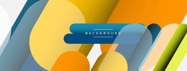 Soyut arkaplan. Yuvarlak şekiller, gri arkaplanda çizgiler. Duvar kağıdı afişi veya iniş sayfası için vektör illüstrasyonu