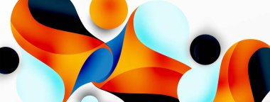 Akan geometrik şekiller, minimalist soyut arkaplanı oluşturur. Yuvarlak şekiller ve daireler. Yapay zeka teknolojisi, engelleme zinciri, iletişim için duvar kağıdı, 5G, bilim, iş