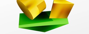 Vektör 3d soyut arkaplan. Şekiller 3 boyutlu üçgen ve silindir. Duvar kağıdı, afiş, arkaplan veya iniş için moda tekno iş şablonu