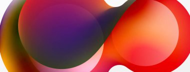 Fluid abstract background, round shapes and circle flowing design for wallpaper, banner, background or landing