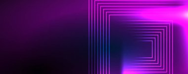 Neon parlak çizgiler ve açılar, sihirli enerji uzay ışığı konsepti. Duvar kağıdı, afiş, arkaplan, broşür, katalog, kapak, broşür