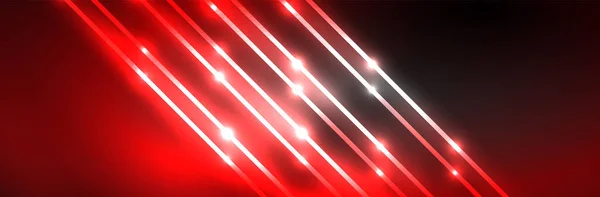 Linee Onda Fluide Incandescenti Neon Concetto Magico Luce Spaziale Illustrazione — Vettoriale Stock