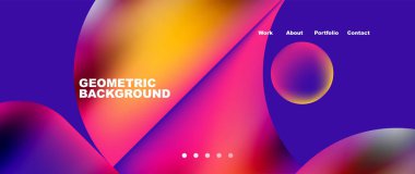 Minimal geometric abstract background, vector illustration for wallpaper banner background or landing page