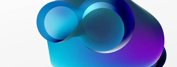 Fluid Abstract Background Liquid Color Gradients Composition Shapes Circle Flowing — Image vectorielle