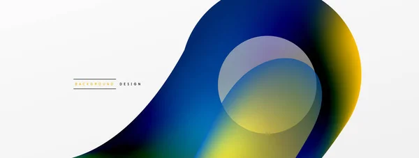 Fluid Abstract Background Liquid Color Gradients Composition Shapes Circle Flowing — Stockvektor