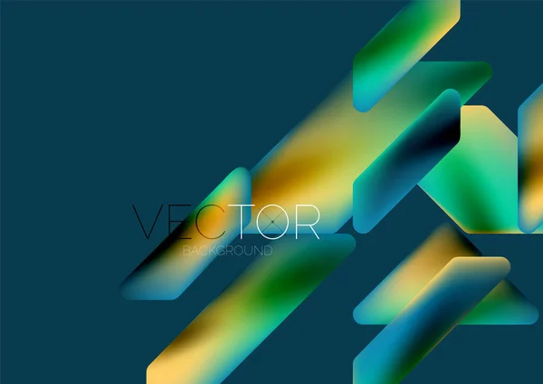 Fluid Color Dynamic Geometric Shapes Abstract Background Vector Illustration Wallpaper — Vector de stock