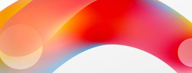 Fluid abstract background, round shapes and circle flowing design for wallpaper, banner, background or landing
