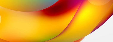 Fluid abstract background, round shapes and circle flowing design for wallpaper, banner, background or landing