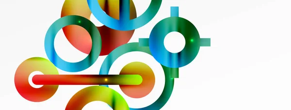 Cirkelsamenstelling Abstracte Achtergrond Trendy Techno Business Template Voor Behang Banner — Stockvector
