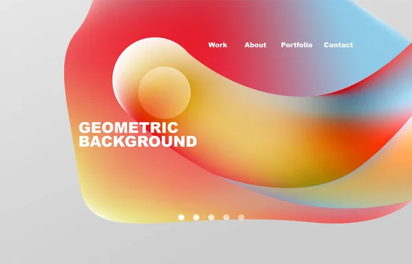 Abstract Liquid Background Your Landing Page Design Web Page Website — ストックベクタ