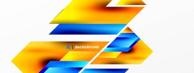 Modern trend minimalist soyut arka plan. Geometrik desen tasarımı, 3 boyutlu ve gölge efektleri. Vektör İllüstrasyonu