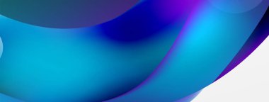 Fluid abstract background. Liquid color gradients composition. Round shapes and circle flowing design for wallpaper, banner, background or landing