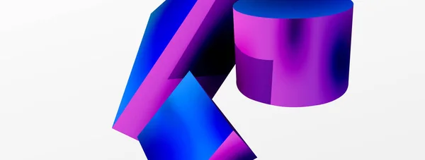 Metallic Shape Vector Geometric Background Trendy Techno Business Template Wallpaper — Image vectorielle