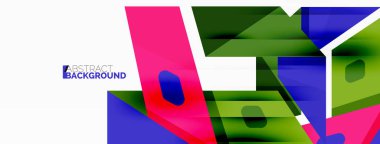 Yaratıcı geometrik duvar kağıdı. Soyut kurdele biçimi kompozisyonu. Duvar kağıdı, afiş, arkaplan veya iniş için tekno iş şablonu