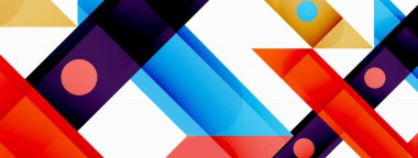 Parlak renkli düz çizgiler geometrik soyut arkaplan. Duvar kağıdı, afiş, arkaplan ya da iniş için üst üste binen çizgiler