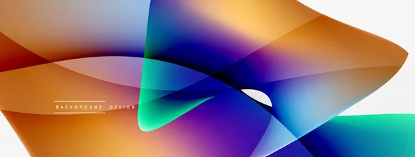 Abstract Background Fluid Gradient Color Wave Template Wallpaper Banner Background — Vector de stock