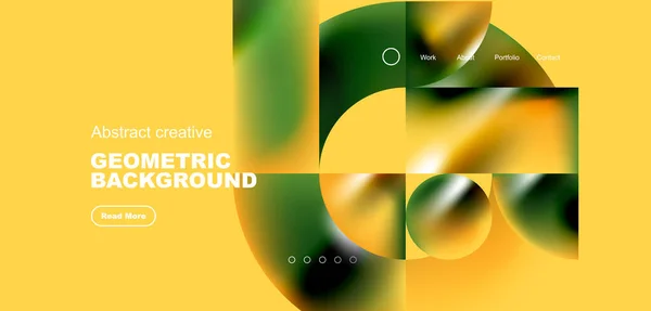 Glanzende Cirkels Ronde Elementen Geometrische Achtergrond Vector Illustratie Voor Behang — Stockvector