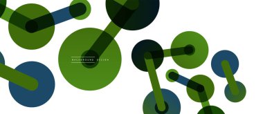 Çizgi noktaları geometrik soyut arkaplan bağlantıları. Çizgilerle birbirine bağlı çemberler. Duvar kağıdı, afiş, arkaplan veya iniş için moda tekno iş şablonu