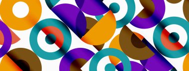 Temiz bir çember arka planı. Duvar kağıdı, pankart, arkaplan veya iniş için renkli şablon