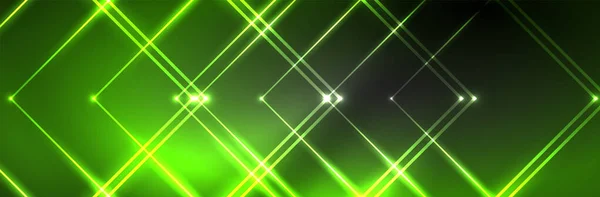 Zářivá Neonová Světla Temná Abstraktní Pozadí Rozmazanou Magickou Světelnou Křivkami — Stockový vektor