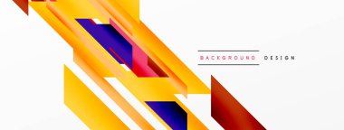 Minimum geometrik soyut arkaplan. Dinamik 3D çizgi kompozisyonu. Duvar kağıdı, afiş, arkaplan veya iniş için moda tekno iş şablonu