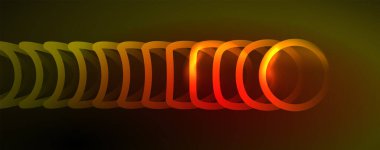 Neon parlak daireler soyut arkaplan, teknoloji enerji alanı ışık konsepti, soyut arkaplan duvar kağıdı tasarımı