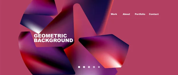 Abstract Geometric Landing Page Creative Background Wallpaper Banner Background Web — Διανυσματικό Αρχείο
