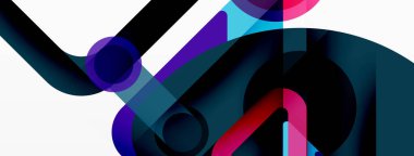 Geometrik ilkeller. Çizgiler, çemberler soyut arkaplan