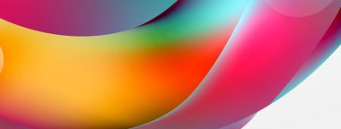 Fluid abstract background, round shapes and circle flowing design for wallpaper, banner, background or landing