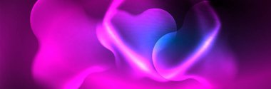 Magic neon glowing lights abstract background wallpaper design, vector illustration