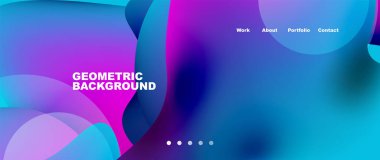 Flowing gradient colors and round elements and circles. Vector illustration for wallpaper, banner, background, leaflet, catalog, cover, flyer