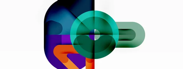 Творчі Геометричні Шпалери Кола Лінії Фону Бізнес Шаблон Шпалер Банерів — стоковий вектор