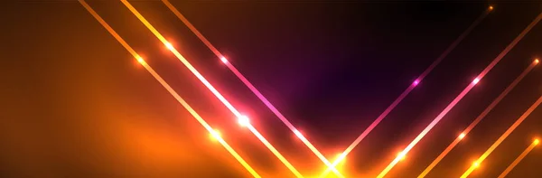 Linii Undă Fluidă Strălucitoare Neon Conceptul Lumină Spațială Magică Ilustrație — Vector de stoc