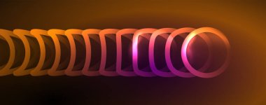 Neon parlak daireler soyut arkaplan, teknoloji enerji alanı ışık konsepti, soyut arkaplan duvar kağıdı tasarımı