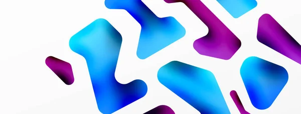 Colorful Bright Abstract Shapes Composition Digital Web Futuristic Template Wallpaper — Stock vektor