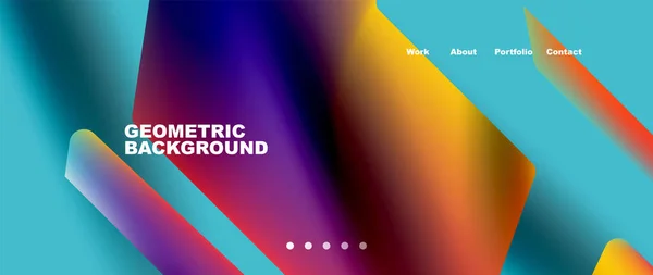 Abstract Geometric Landing Page Creative Background Wallpaper Banner Background Web — Stock vektor