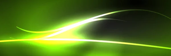 Blå Neon Glödande Linjer Magi Energi Utrymme Ljus Koncept Abstrakt — Stock vektor