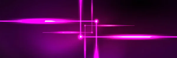 Neon Gloeiende Vloeistofgolflijnen Magisch Energie Ruimte Licht Concept Vector Illustratie — Stockvector