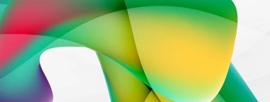 Akışkan renk soyut arkaplanı. Sıvı eğimleri, dalga desenleri. Duvar kağıdı, afiş, arkaplan veya iniş için moda tekno iş şablonu