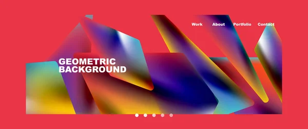 Abstract Geometric Landing Page Creative Background Wallpaper Banner Background Web — Stockový vektor