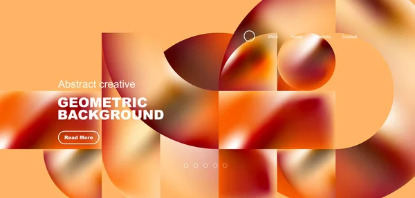 Abstrakte Kreise Und Runde Elemente Geometrischer Hintergrund Vektor Illustration Für — Stockvektor