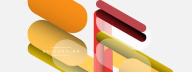 Soyut arkaplan. Yuvarlak şekiller, gri arkaplanda çizgiler. Duvar kağıdı afişi veya iniş sayfası için vektör illüstrasyonu