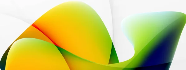 Abstract Background Fluid Gradient Color Wave Template Wallpaper Banner Background — Vetor de Stock