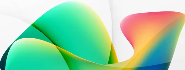 Fluid Color Abstract Background Liquid Gradients Wave Pattern Trendy Techno — Stok Vektör