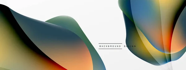 Abstract Background Fluid Gradient Color Wave Template Wallpaper Banner Background — Stockvector