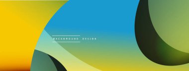 Yaratıcı geometrik duvar kağıdı. Asgari soyut arkaplan. Duvar kağıdı arkaplanı veya iniş sayfası için daire ve dalga kompozisyon vektör çizimi