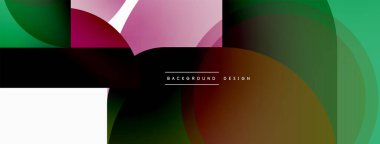 Yaratıcı geometrik duvar kağıdı. Asgari çember üçgen ve kare çizgi soyut arkaplan. Duvar kağıdı afişi veya iniş sayfası için vektör illüstrasyonu